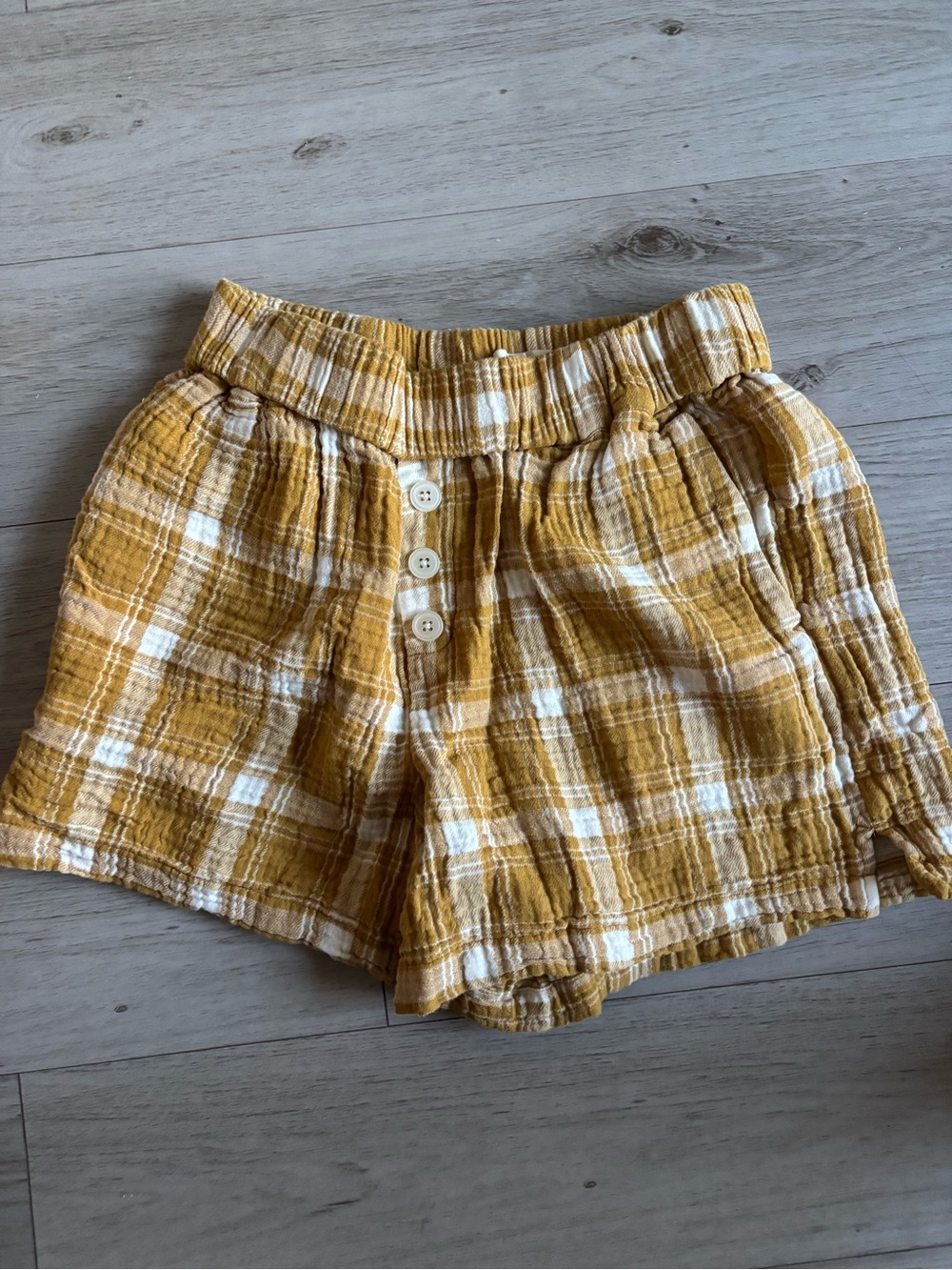 Madewell Lightestspun Oversized Plaid Cotton Gauze Pajama Shorts Size Small